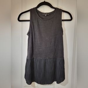 Black tank with ruffled bottom